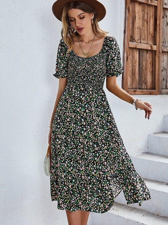 Vestido Midi Florido Flowers