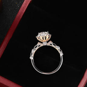 Anel Diamante Moissanite Banhado a Ouro 18k