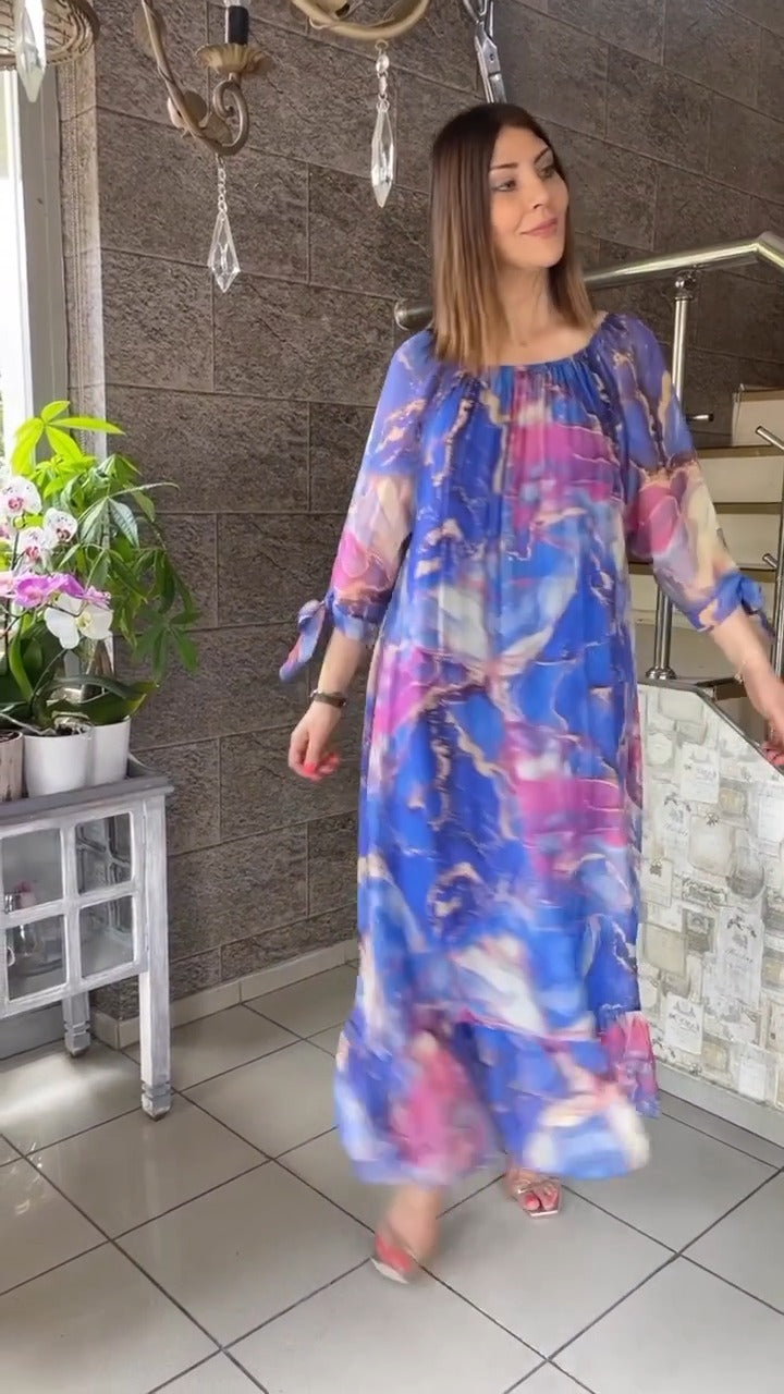 Vestido Ametista – Delicadeza e Charme com Tecido Nobre