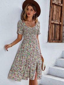 Vestido Midi Florido Flowers