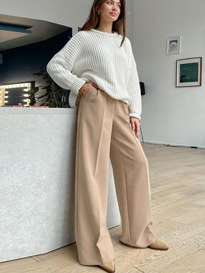 Calça Lisa Wide Leg Beatriz