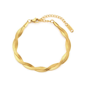 Colar e Pulseira Folheados a Ouro 18k