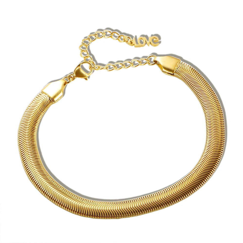 Colar e Pulseira Snake Folheada a Ouro 18k