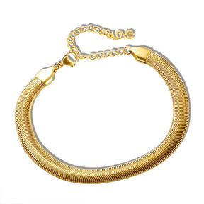 Colar e Pulseira Snake Folheada a Ouro 18k