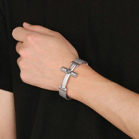 Pulseira Crucifixo Folheada a Ouro