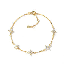 Pulseira Feminina com Cristais Folheada a Ouro 18k