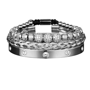 Pulseira Masculina Triade Cravejada