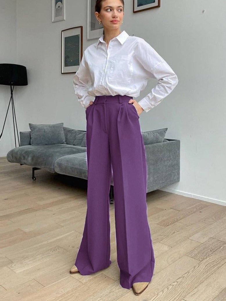 Calça Lisa Wide Leg Beatriz