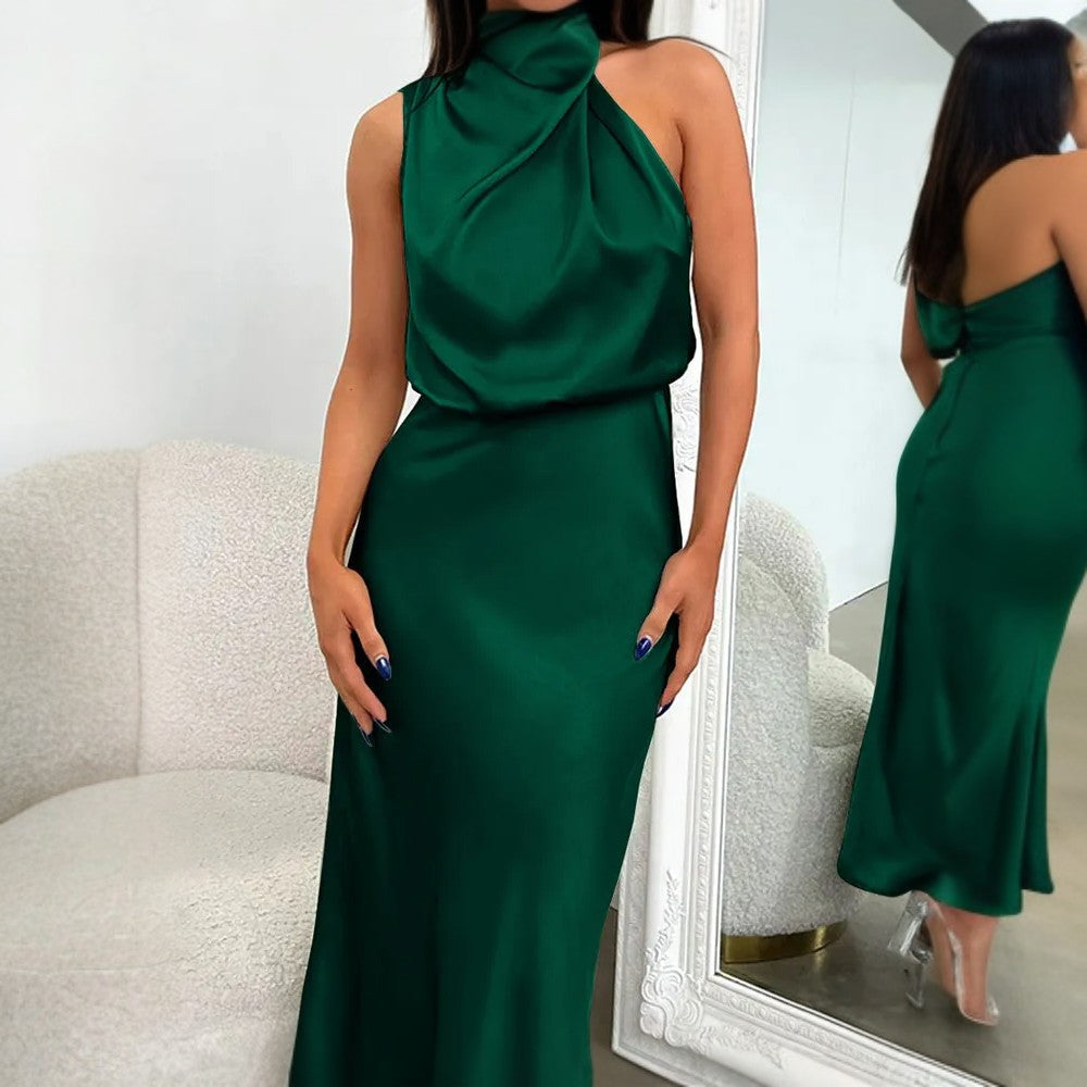 Vestido de Cetim Elegante Carmen