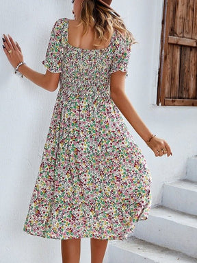 Vestido Midi Florido Flowers