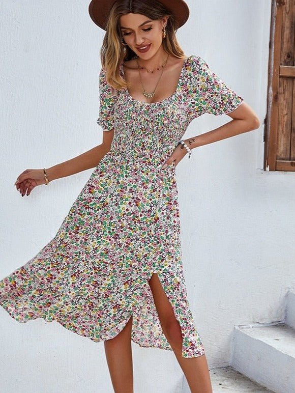 Vestido Midi Florido Flowers