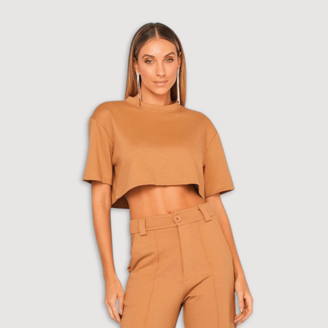 Conjunto Cropped e Calça Abrielle